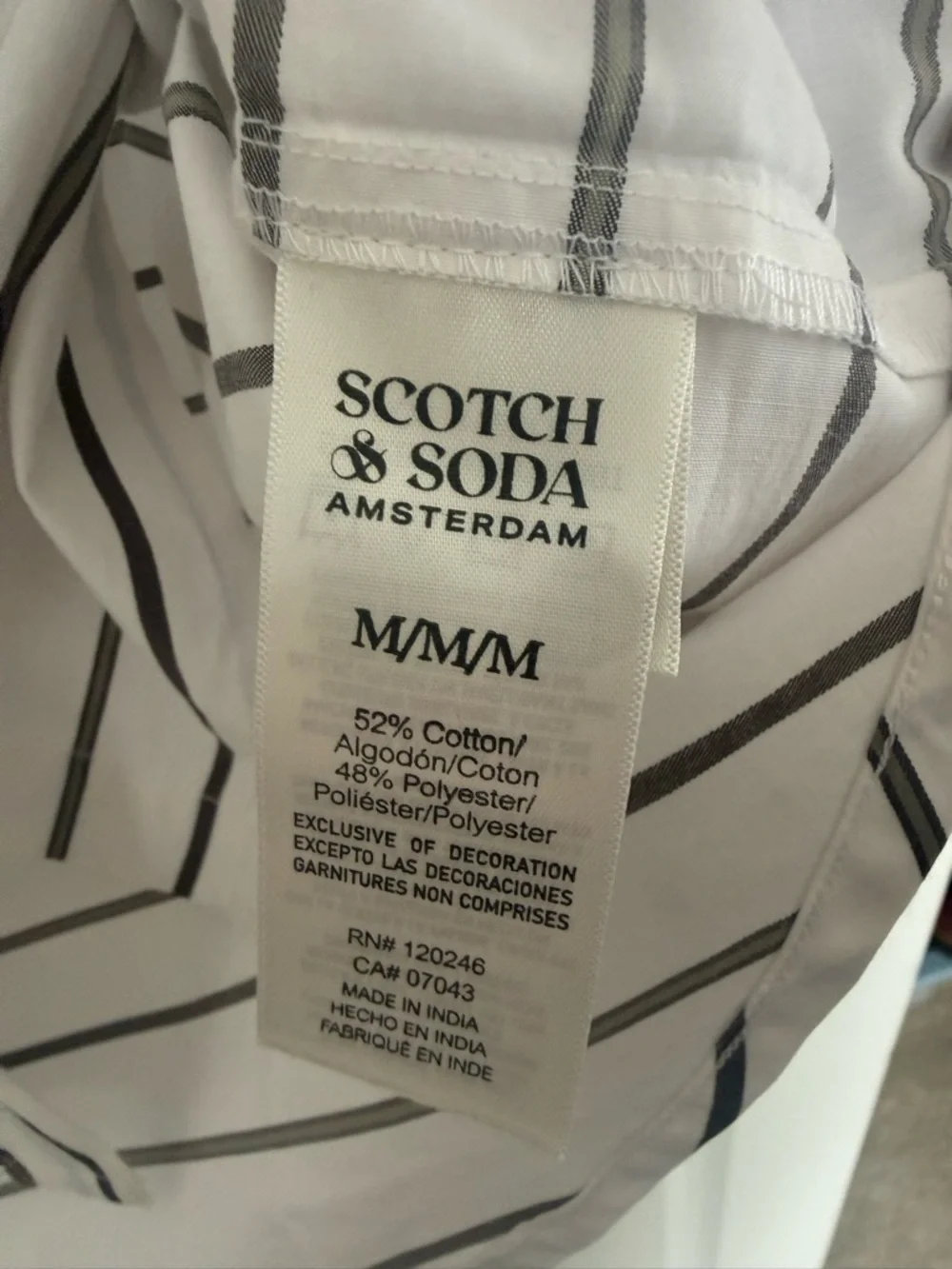 Scotch & Soda White Shirt with Black Stripes - Picture 5 of 5